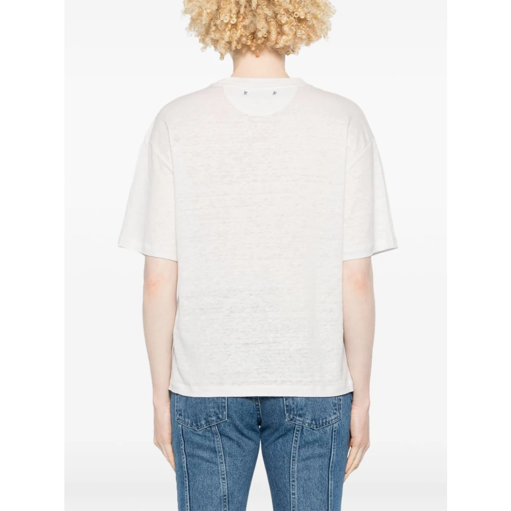 Golden Goose Witte T-shirts & Polo's voor vrouwen White Dames