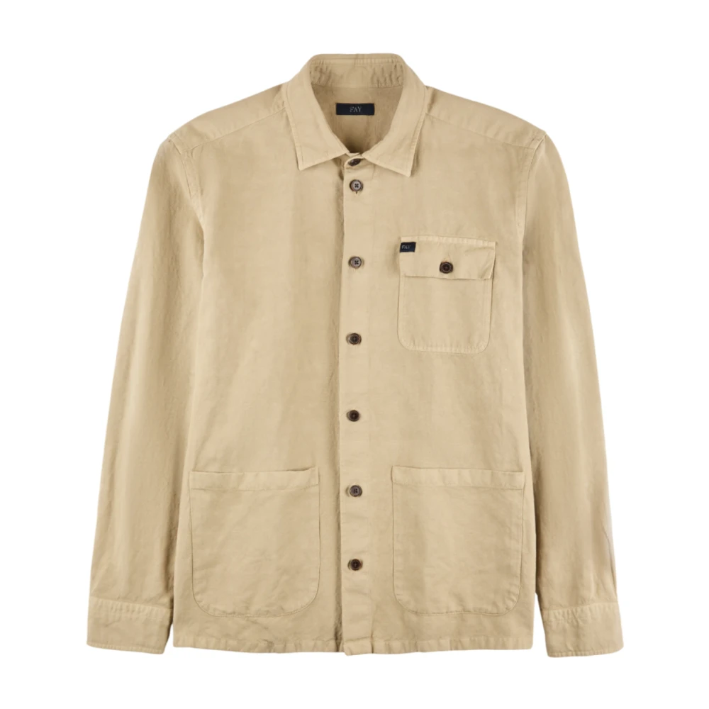 Fay Beige Shirt Collectie Beige Heren