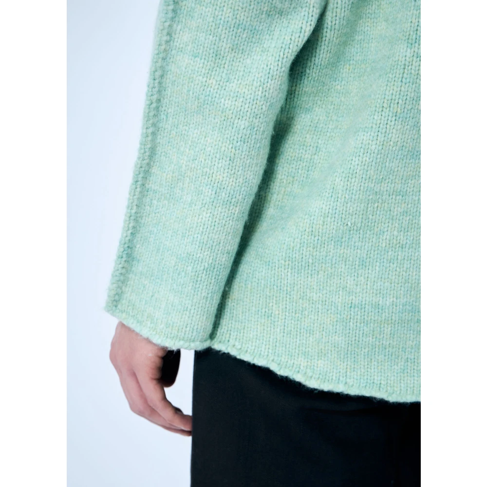 The Row Wolmix Gebreide Crewneck Sweater Green Heren