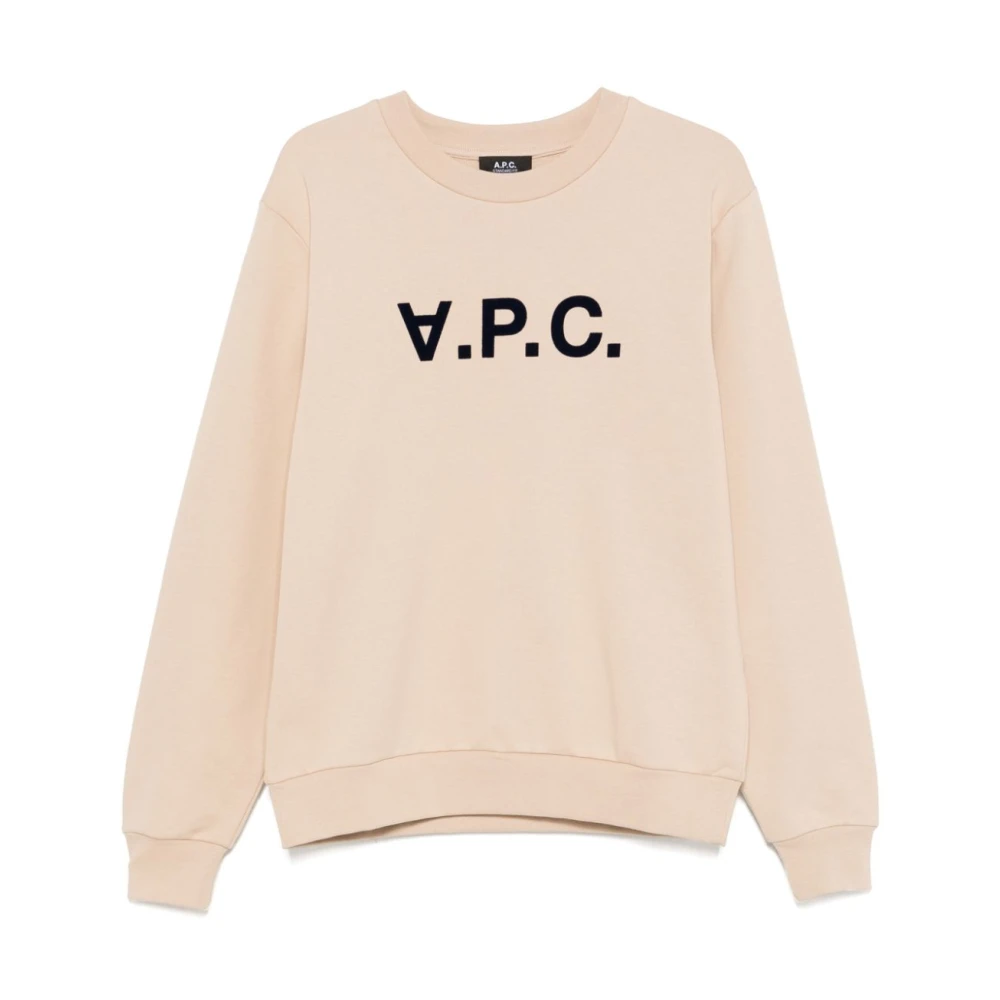 A.p.c. Men's Beige Cotton Sweatshirt Large