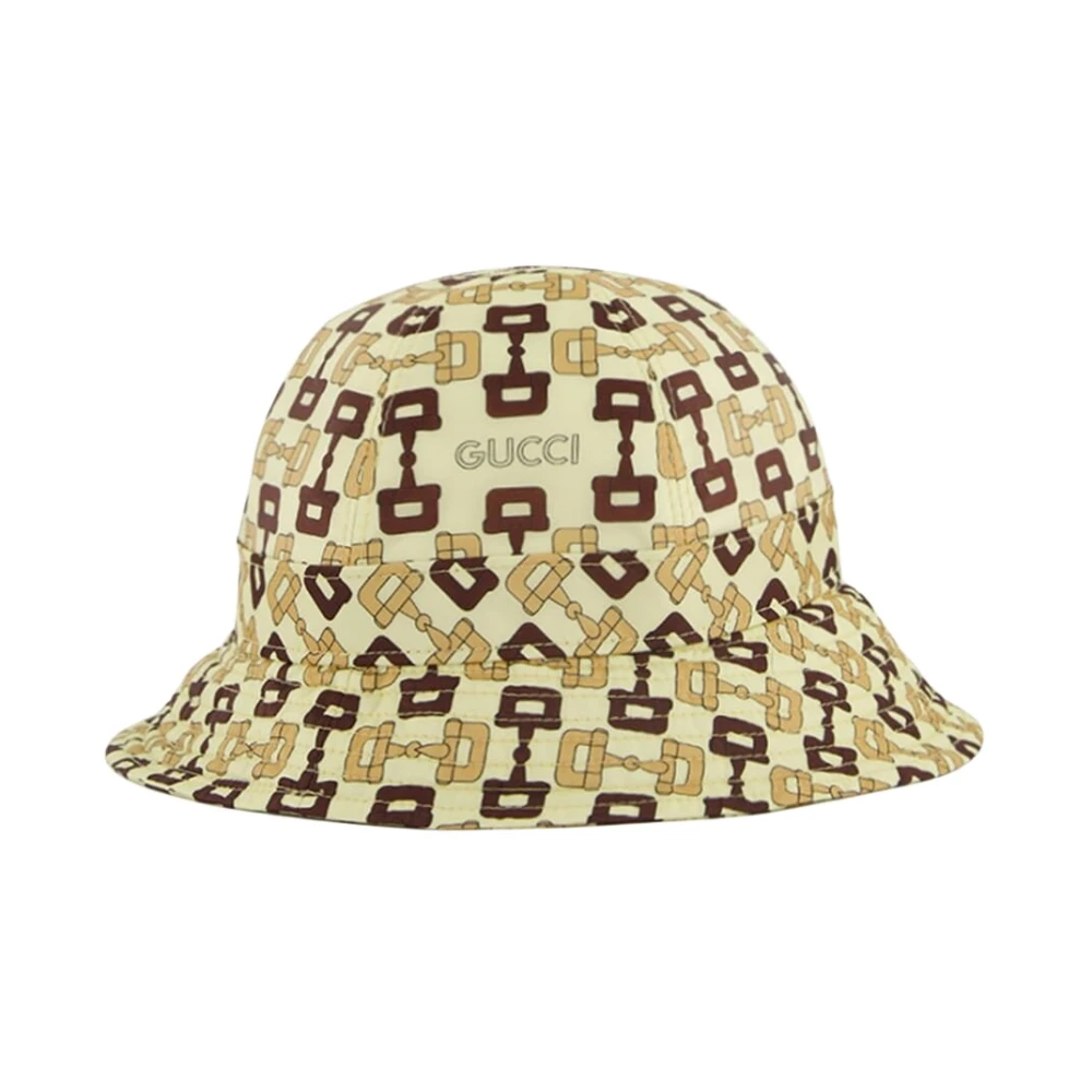 Gucci Horsebit-Print Bucket Hat Multicolor Dames