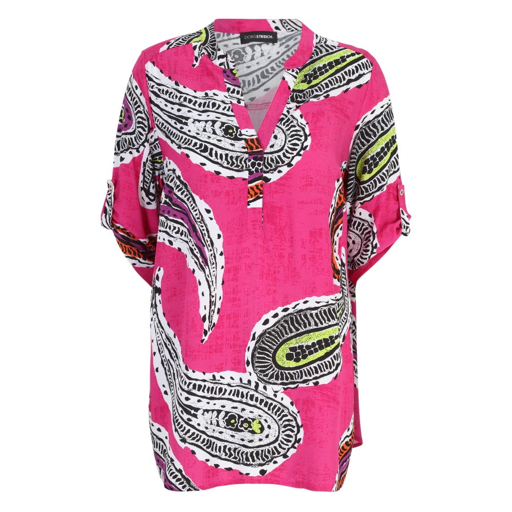 Doris S Kleurrijke Paisley Print Blouse Pink Dames
