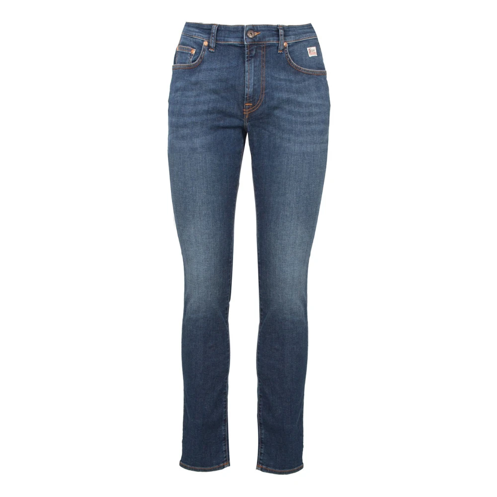 Roy Roger's Men's Blue Slim Fit Jeans, W42, Horizon Denim Jeans With Contrast Stitching