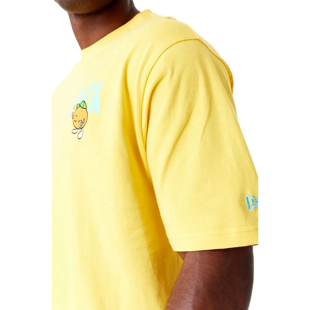 new era Gele Fruit Grafische Tee Yellow Heren