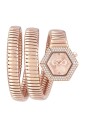 montre-snake-hexagon-or-rose
