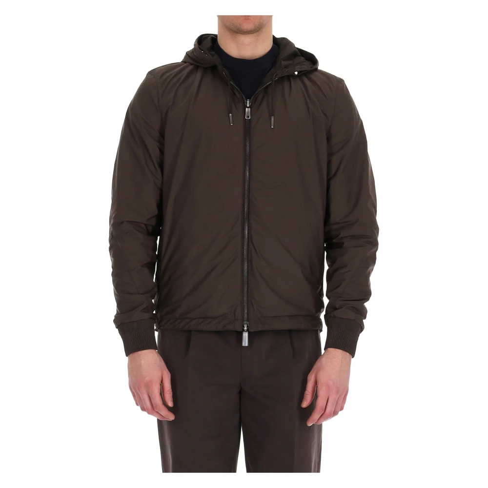 Zegna Brun Vändbar Bomberjacka