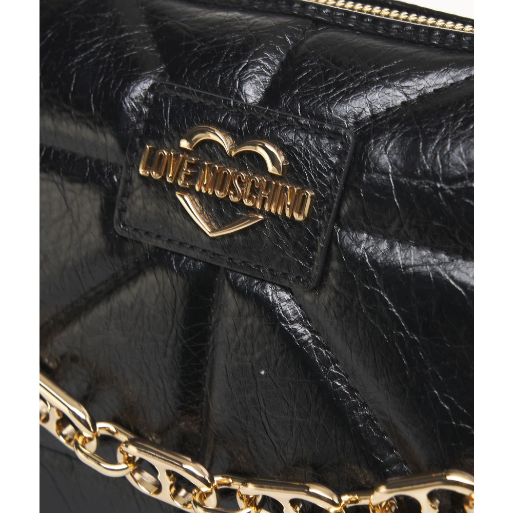 Love Moschino Zwarte Schoudertas Aw24 Black Dames