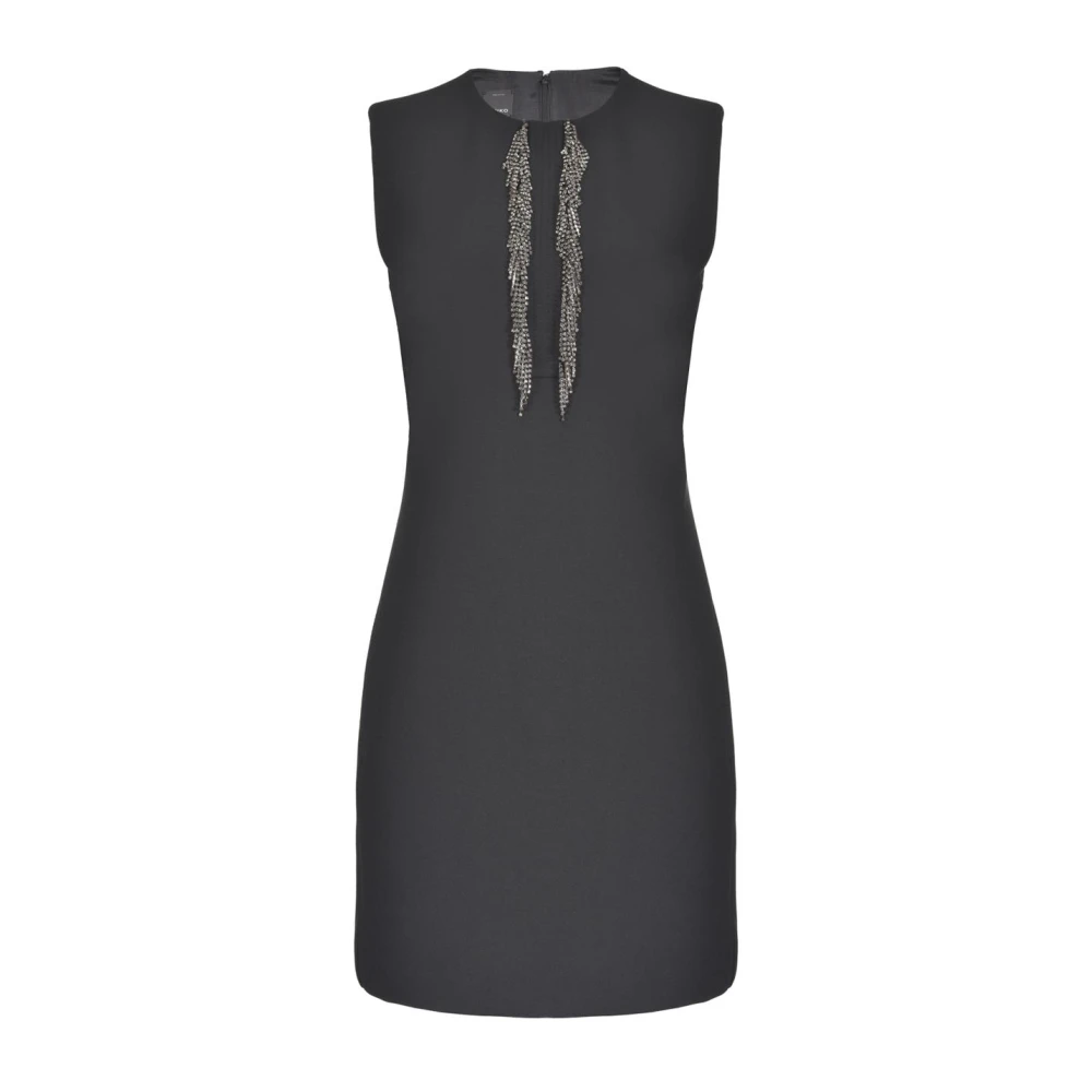 Pinko Technische Gewapende Jurk Black Dames