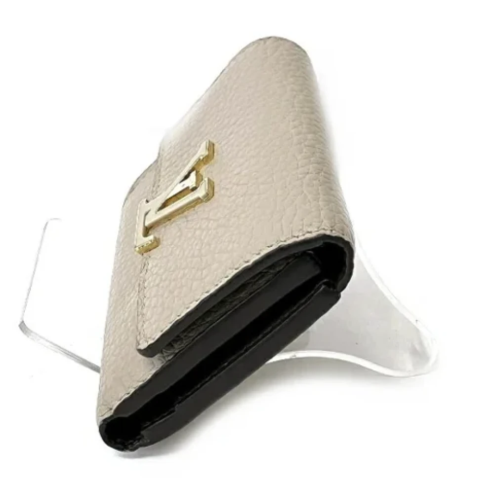 Louis Vuitton Vintage Pre-owned Leather wallets Beige Dames