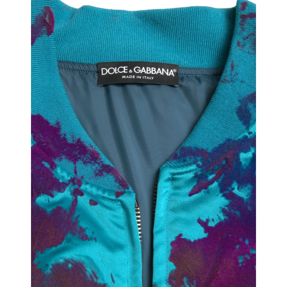 Dolce & Gabbana Kleur Splash Rits Bomberjack Multicolor Heren