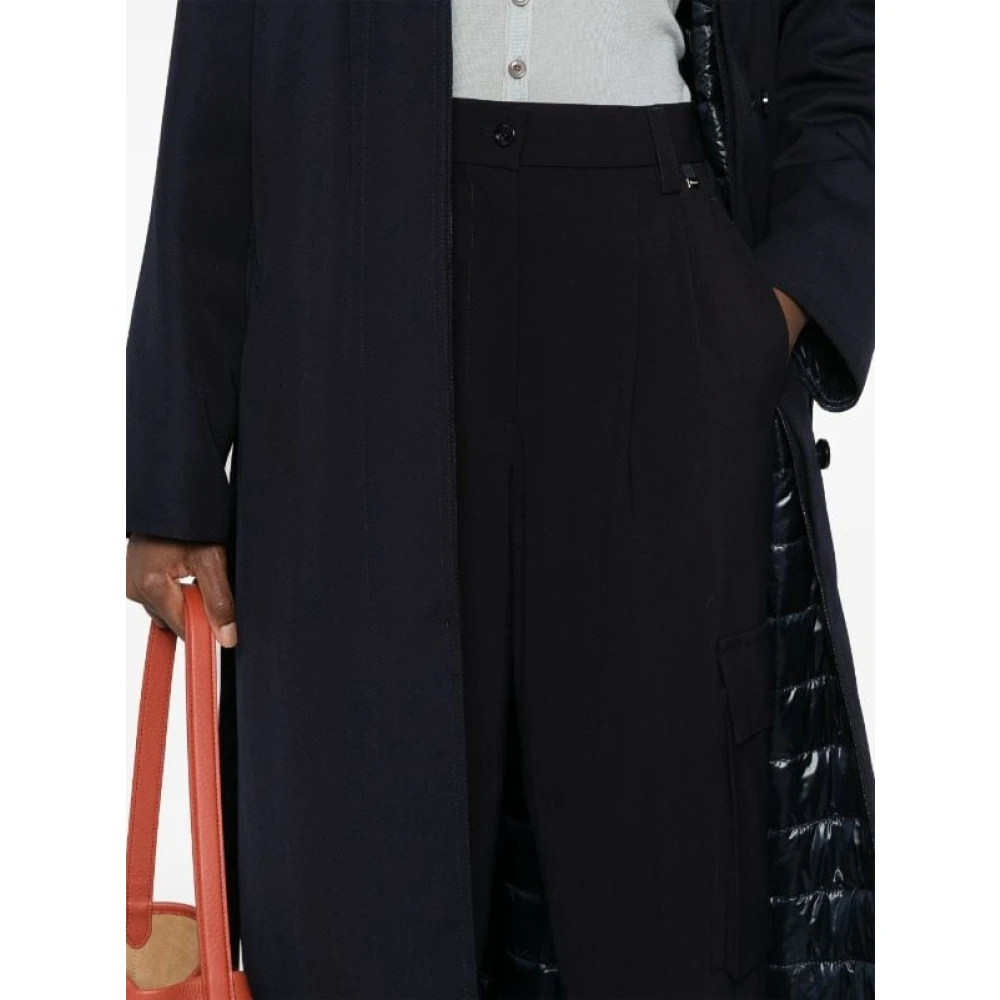 Herno Marine Cargo Rechte Pijp Broek Blue Dames