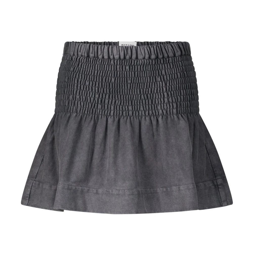 Isabel marant Uitlopende Katoenen Sweat Mini Rok Gray Dames