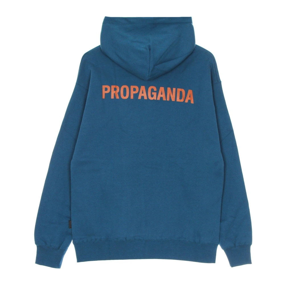 Propaganda Petrol Logo Hoodie Sweatshirt met lange mouwen Blue Heren