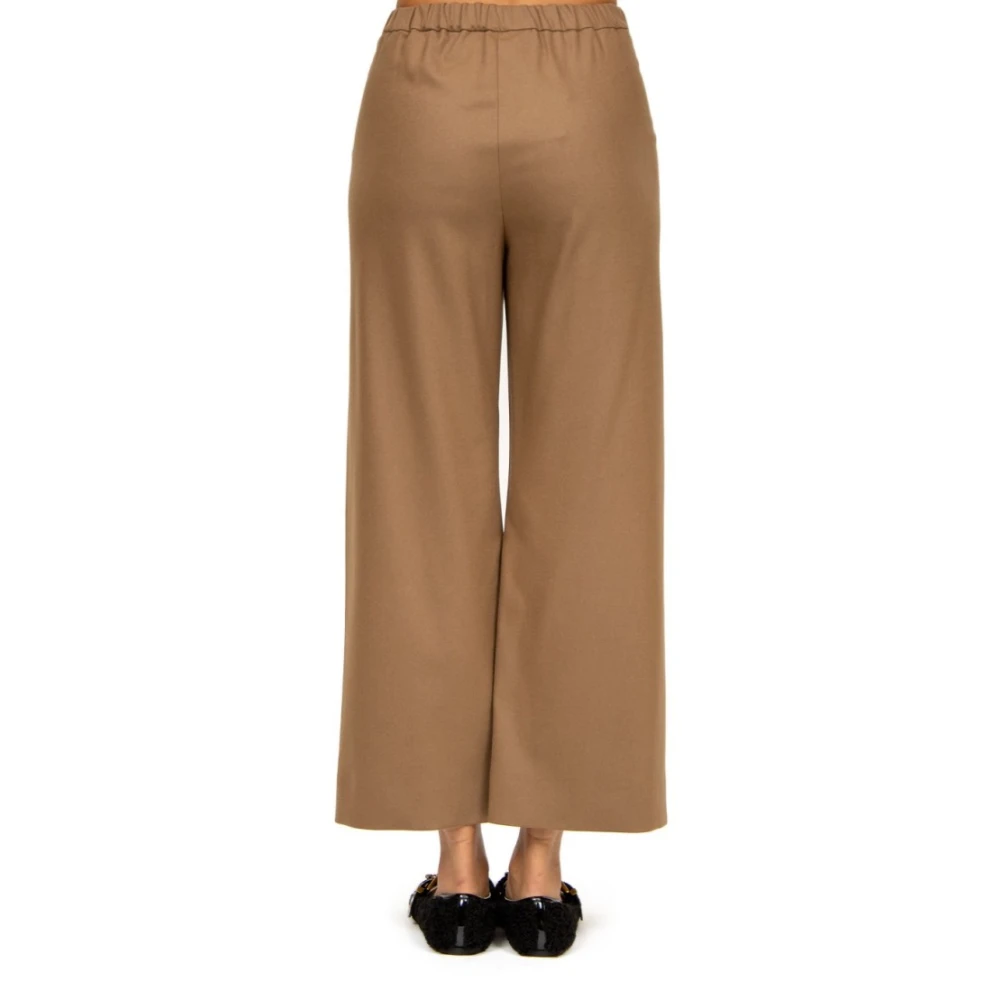 Max Mara Kameel Flanellen Joggingbroek Brown Dames