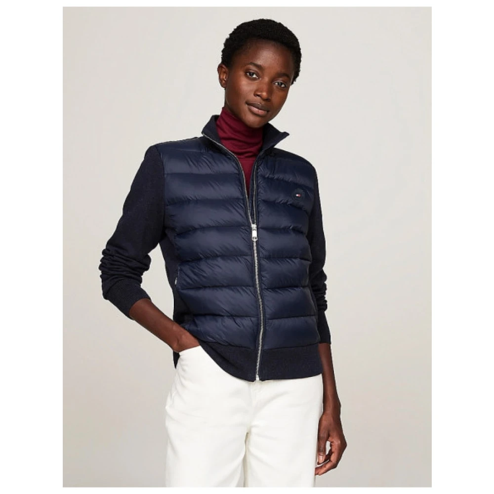 Tommy Hilfiger Gewatteerde Bi-Materiaal Mouwloze Jas Blue Dames