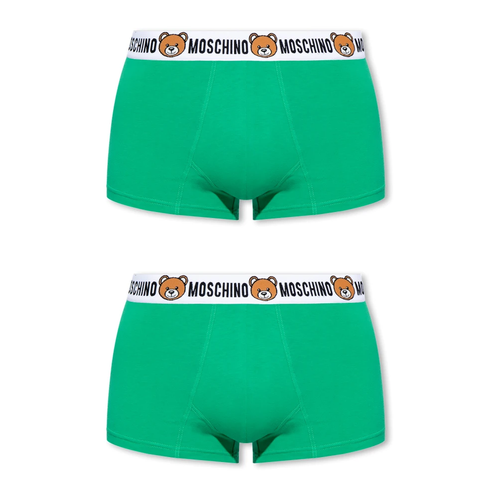 Moschino Merkboxers 2-pack Green Heren