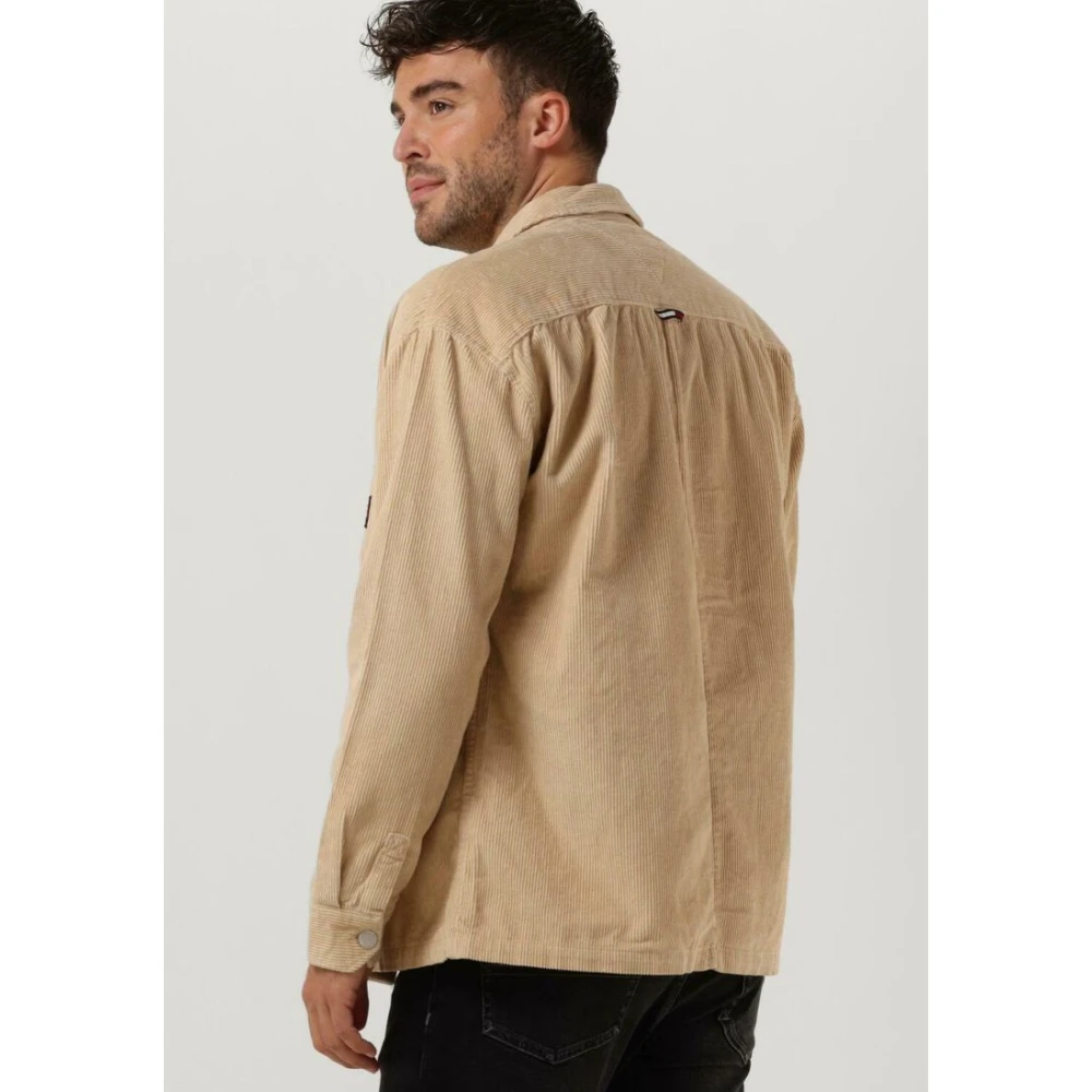 Tommy Jeans Chunky Corduroy Overshirt Brown Heren