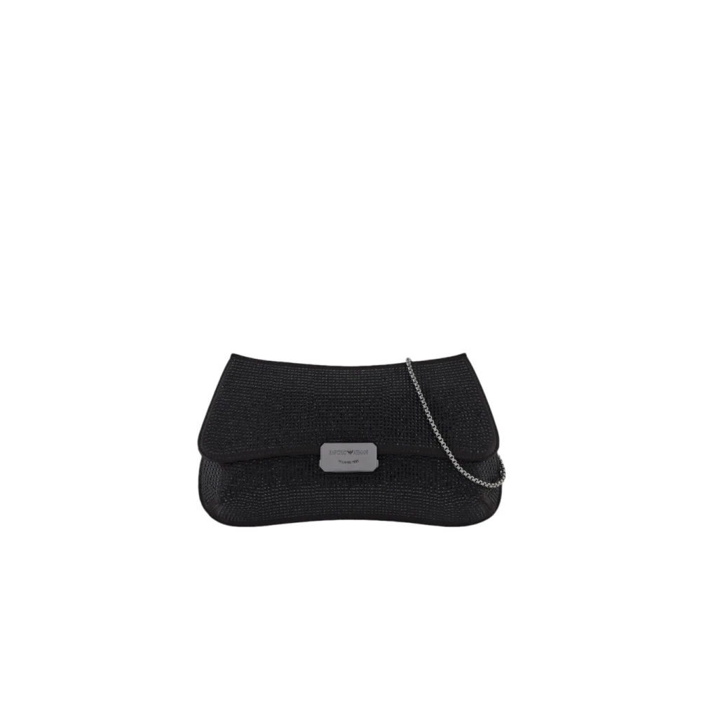 Emporio Armani Stijlvolle Leren Tas Black Dames