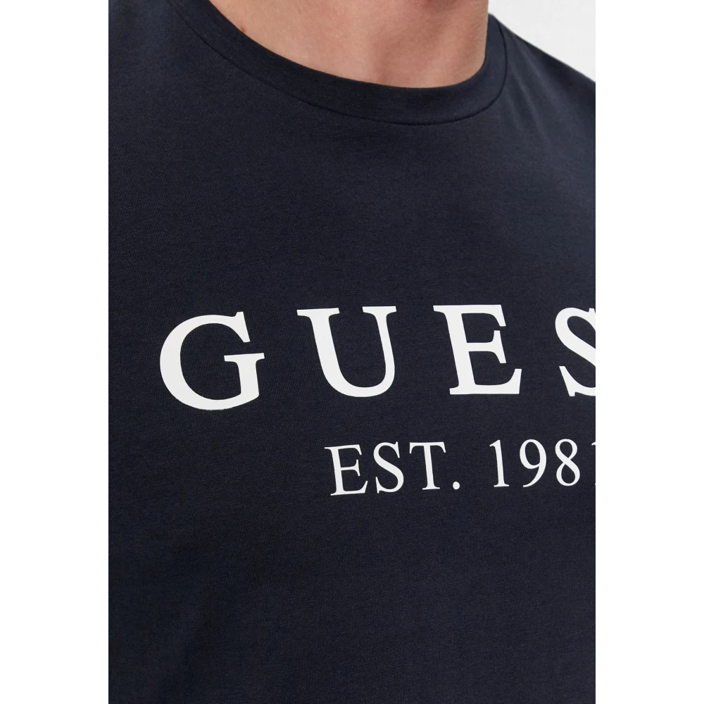 Guess Heren Logo T-shirt Blue Heren