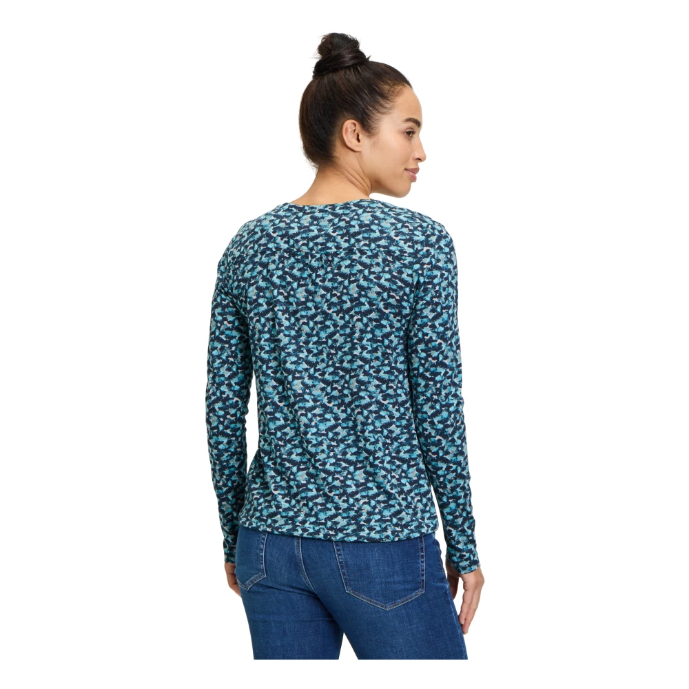 Betty & Co Blouse shirt met elastische taille Blue Dames