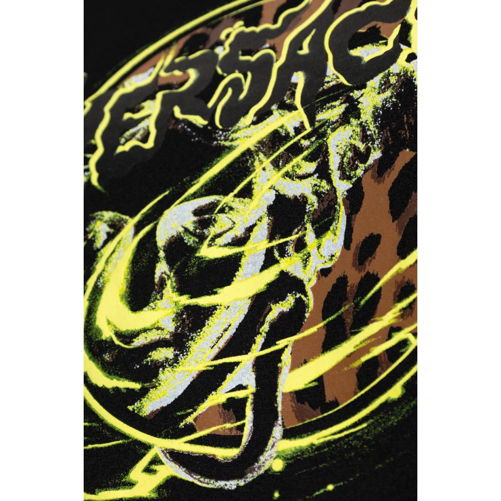 Versace T-shirt met print Black Heren
