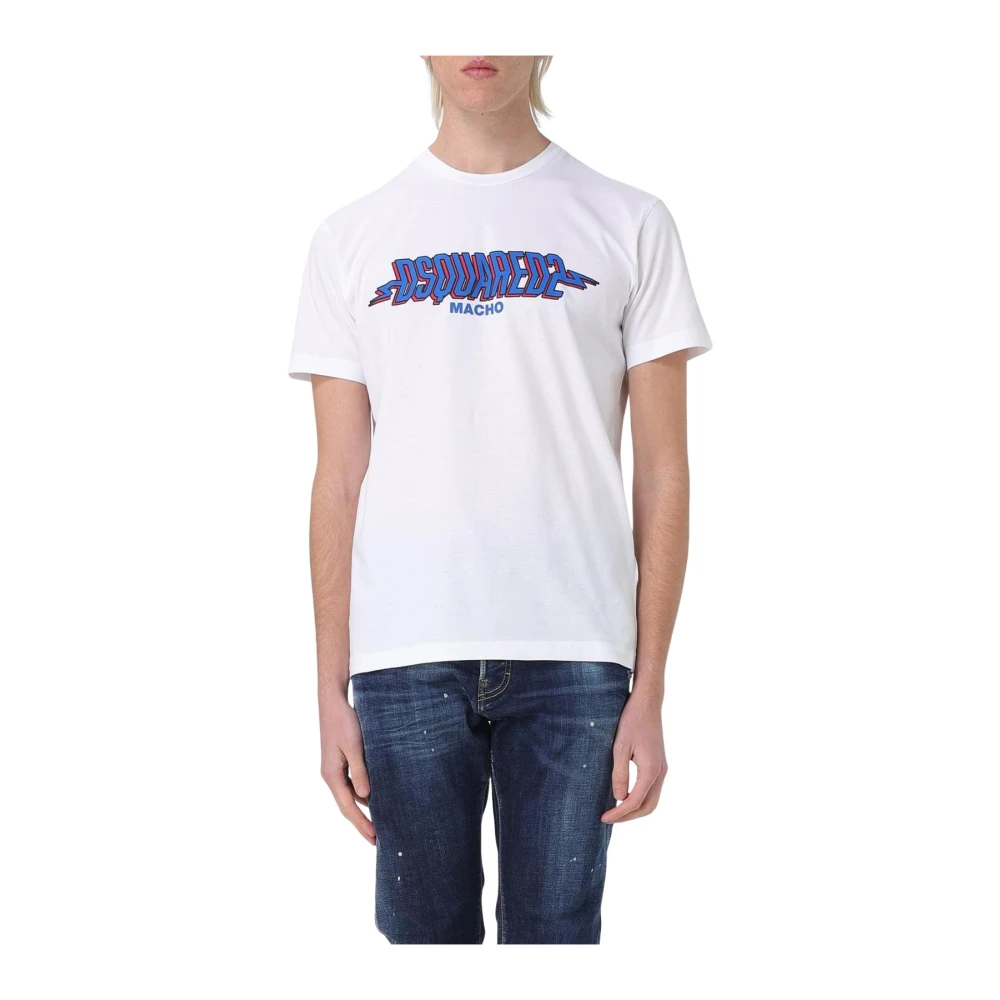 Dsquared2 Men's White Macho Graphic Tee