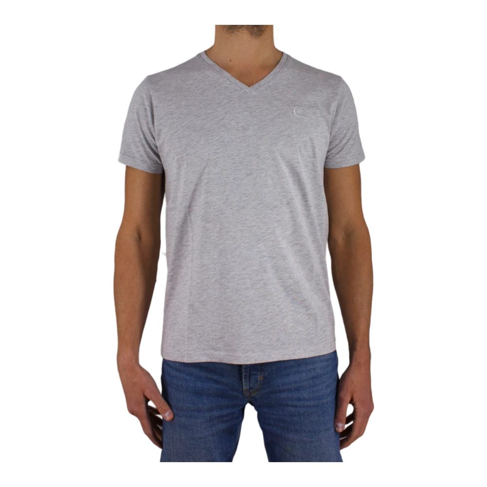 Cerruti 1881 Basis V-hals T-shirt Grijs Gray Heren