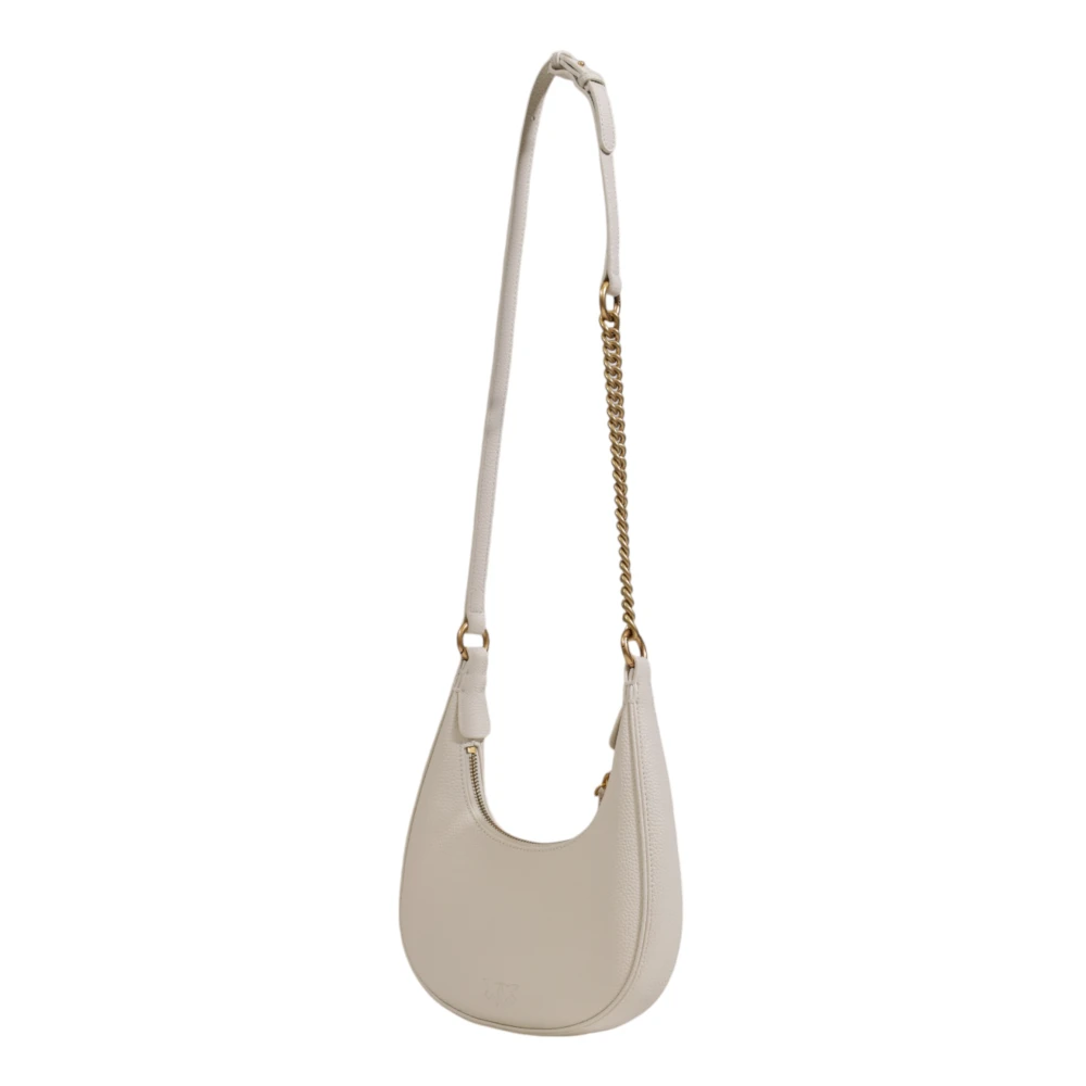 pinko Mini Hobo Tas Herfst Winter Collectie White Dames
