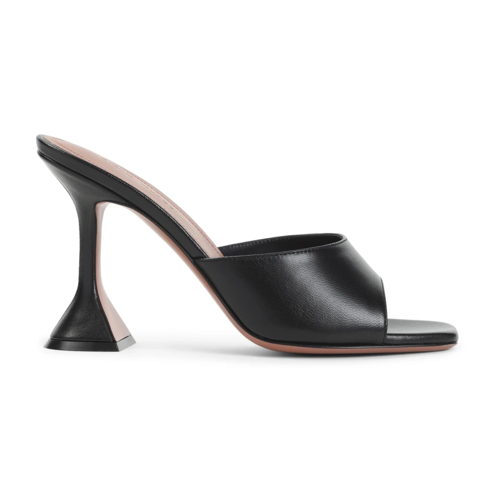 Amina Muaddi Women's Black Heeled Mules, 8 Uk, Lupita 95 Mules