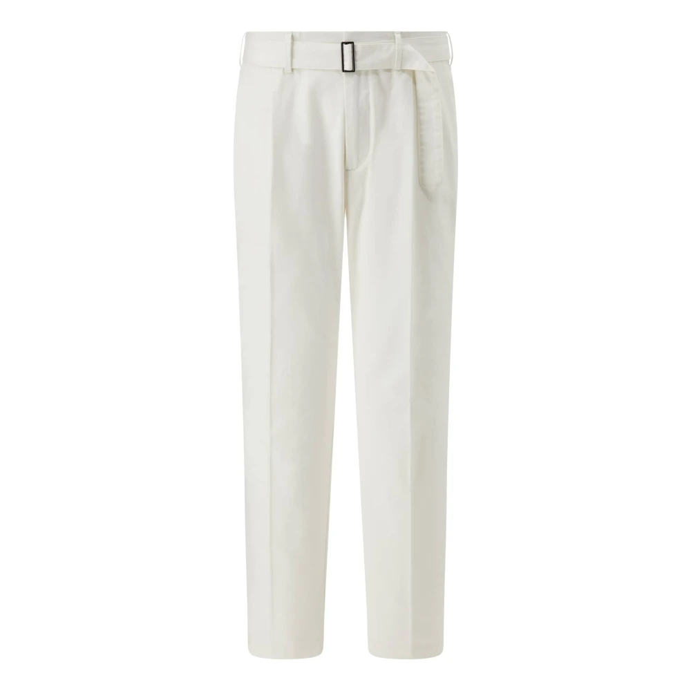 Boggi Milano Katoenen Broek White Heren