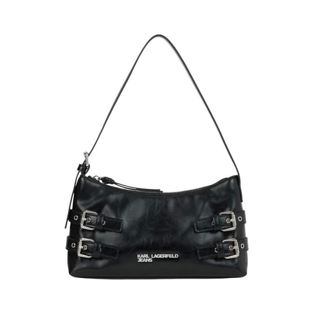 Karl Lagerfeld Black Polyethylene Handbag - Image 3