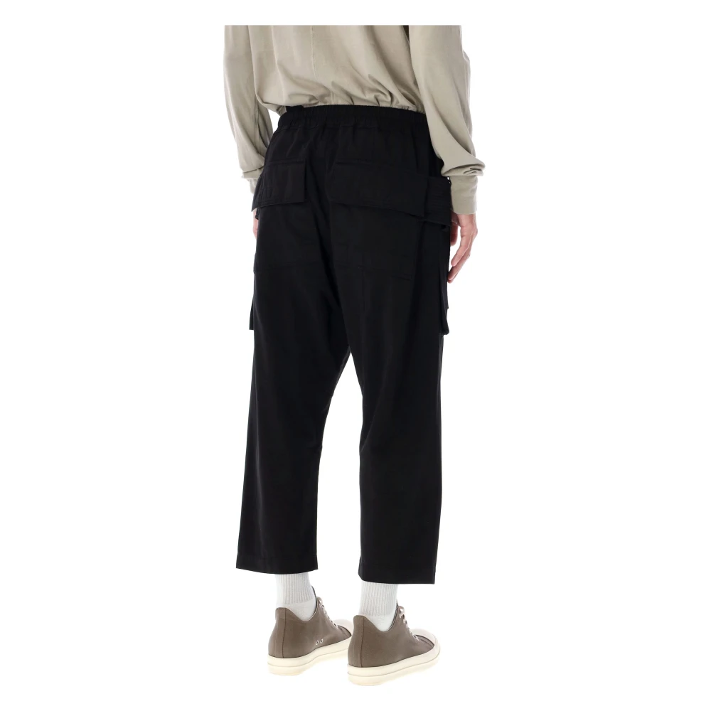 Rick Owens Black Cargo Pants Creatch Black Heren