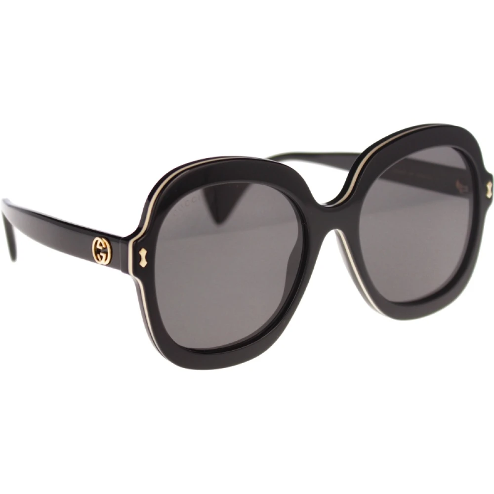 Gucci Ikoniska Solglasögon för Kvinnor Black, Dam