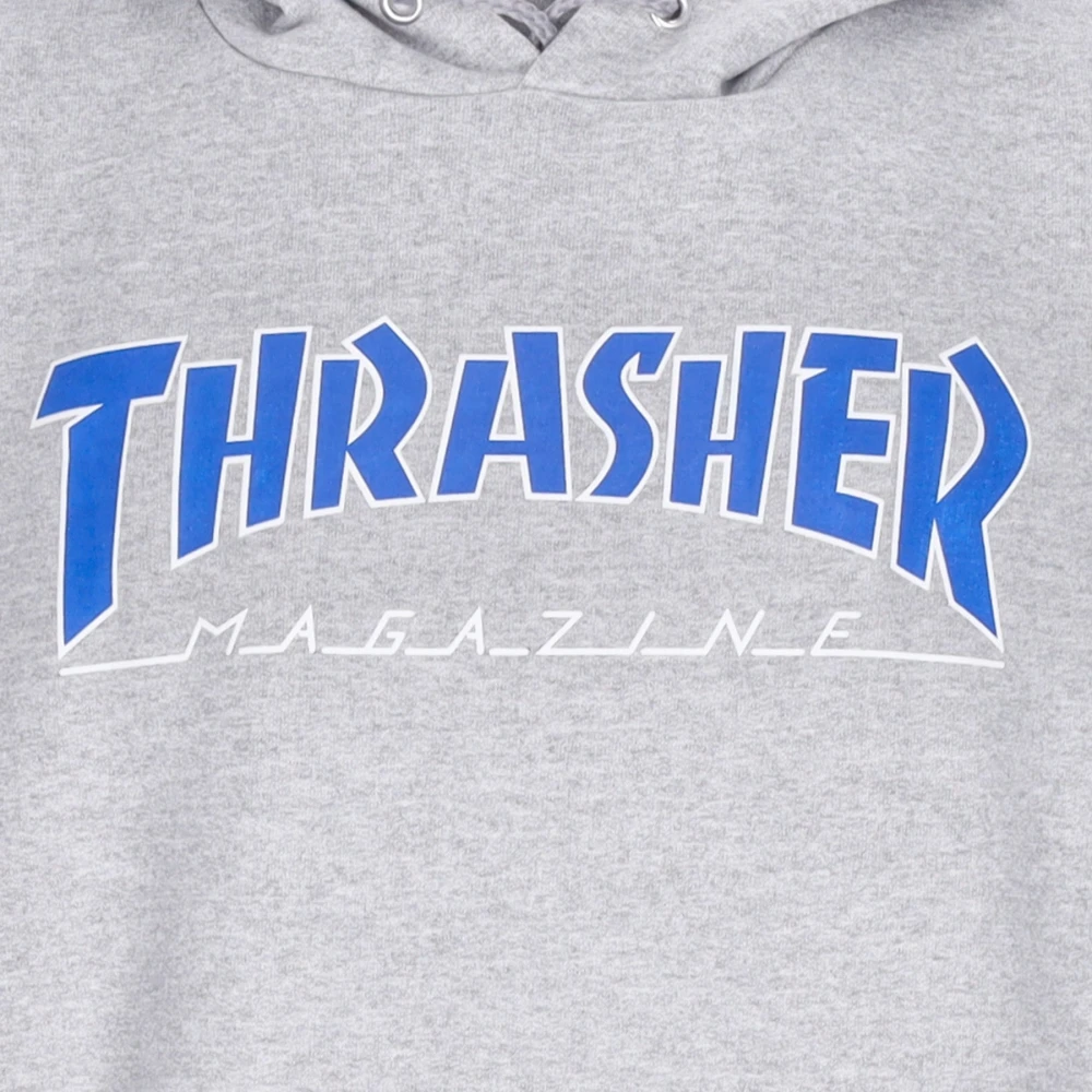 Thrasher Licht Staal Blauwe Hoodie met Verstelbare Capuchon Gray Heren