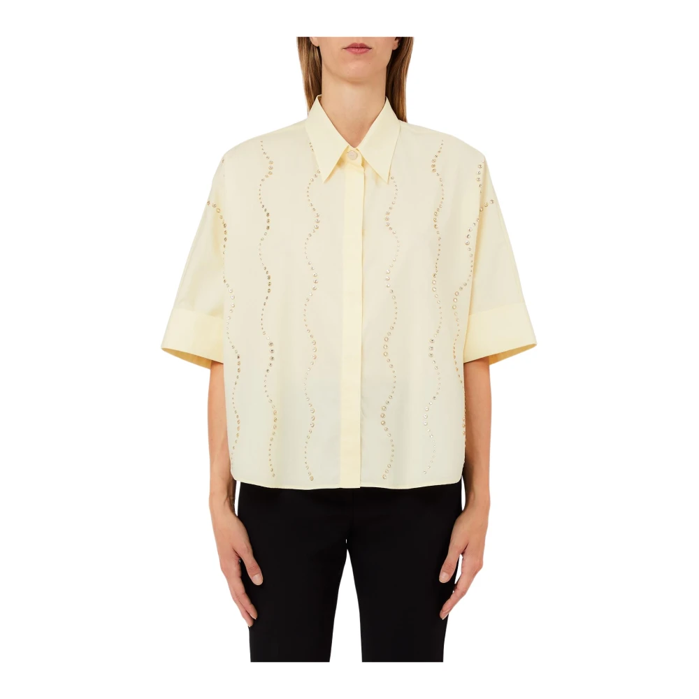 Liu Jo Donna Giallo - Camicia Con Applicazioni Gioiello - Blouses & Shirts - L