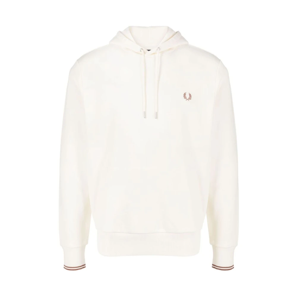 Fred Perry Gele Katoenen Sweatshirt met Geborduurd Logo White Heren