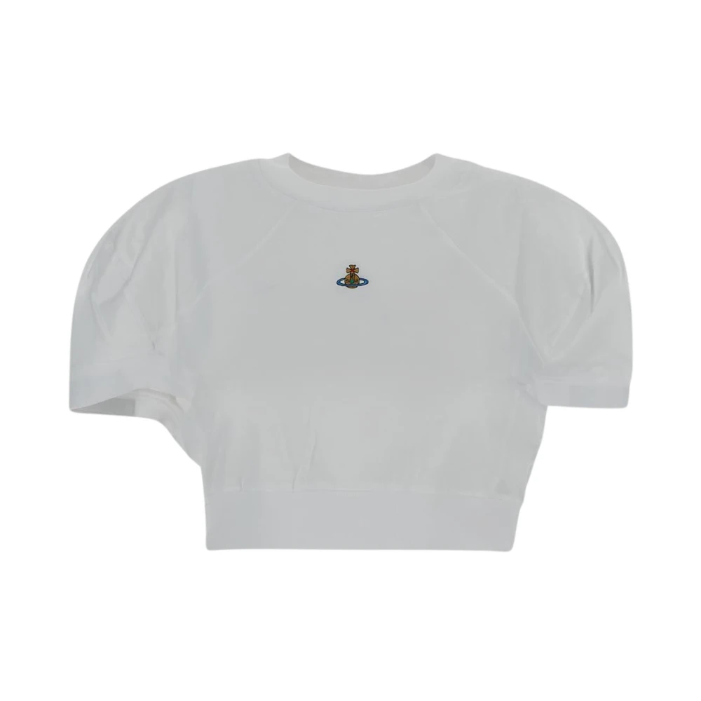 Vivienne Westwood Katoenen Logo T-Shirt White Dames