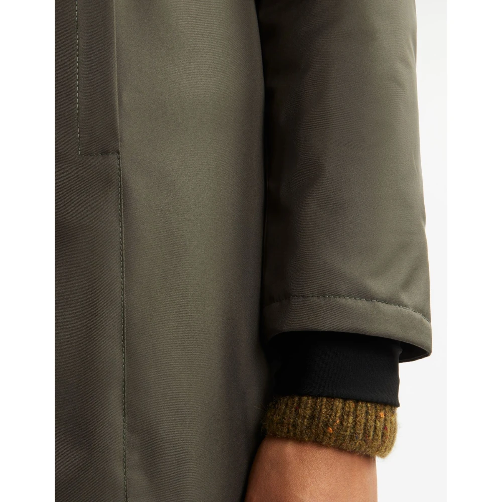 Fay Gabardine Toggle Coat Green Dames