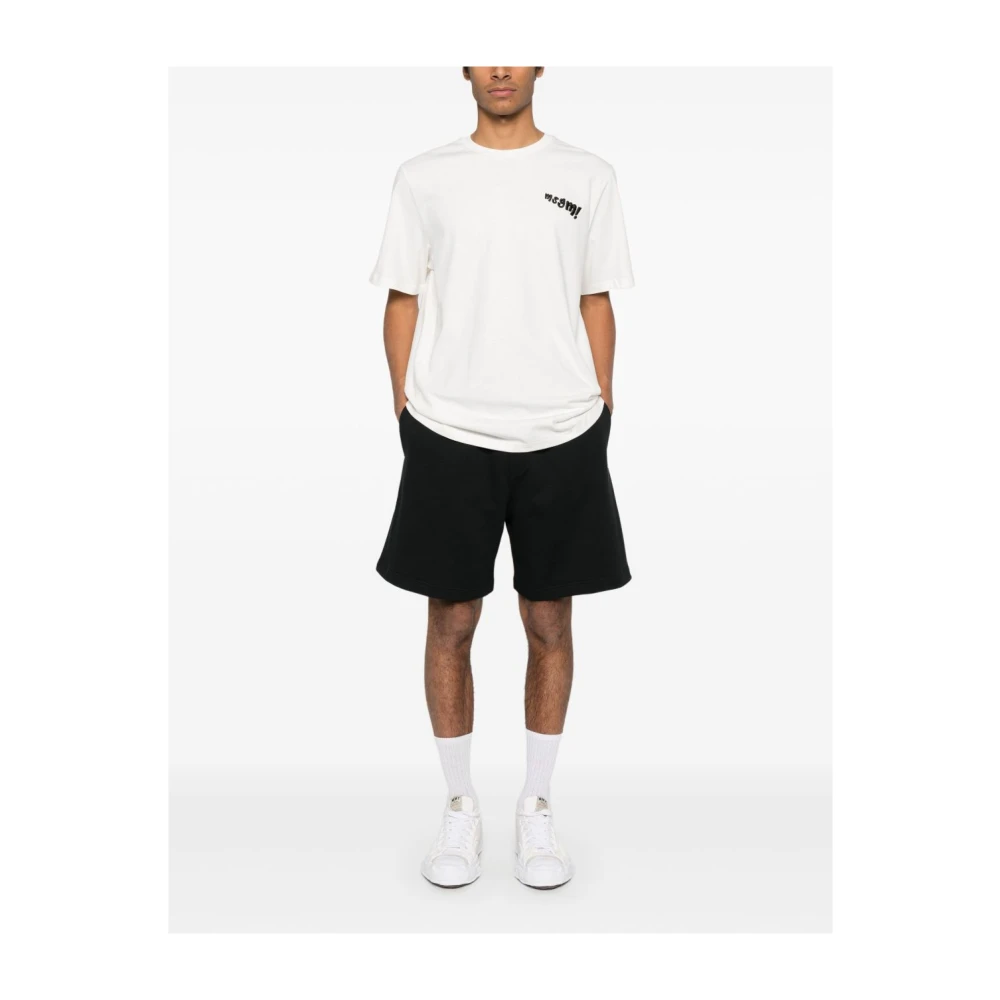 Msgm Zwarte Zomer Shorts voor Mannen Black Heren