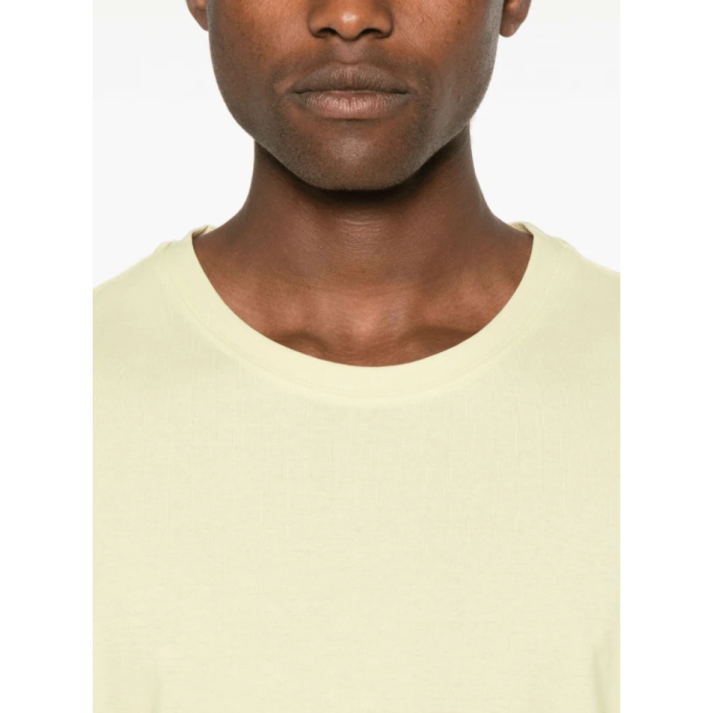 Lardini Pastelgele Katoenen T-shirt Lichtgewicht Jersey Yellow Heren
