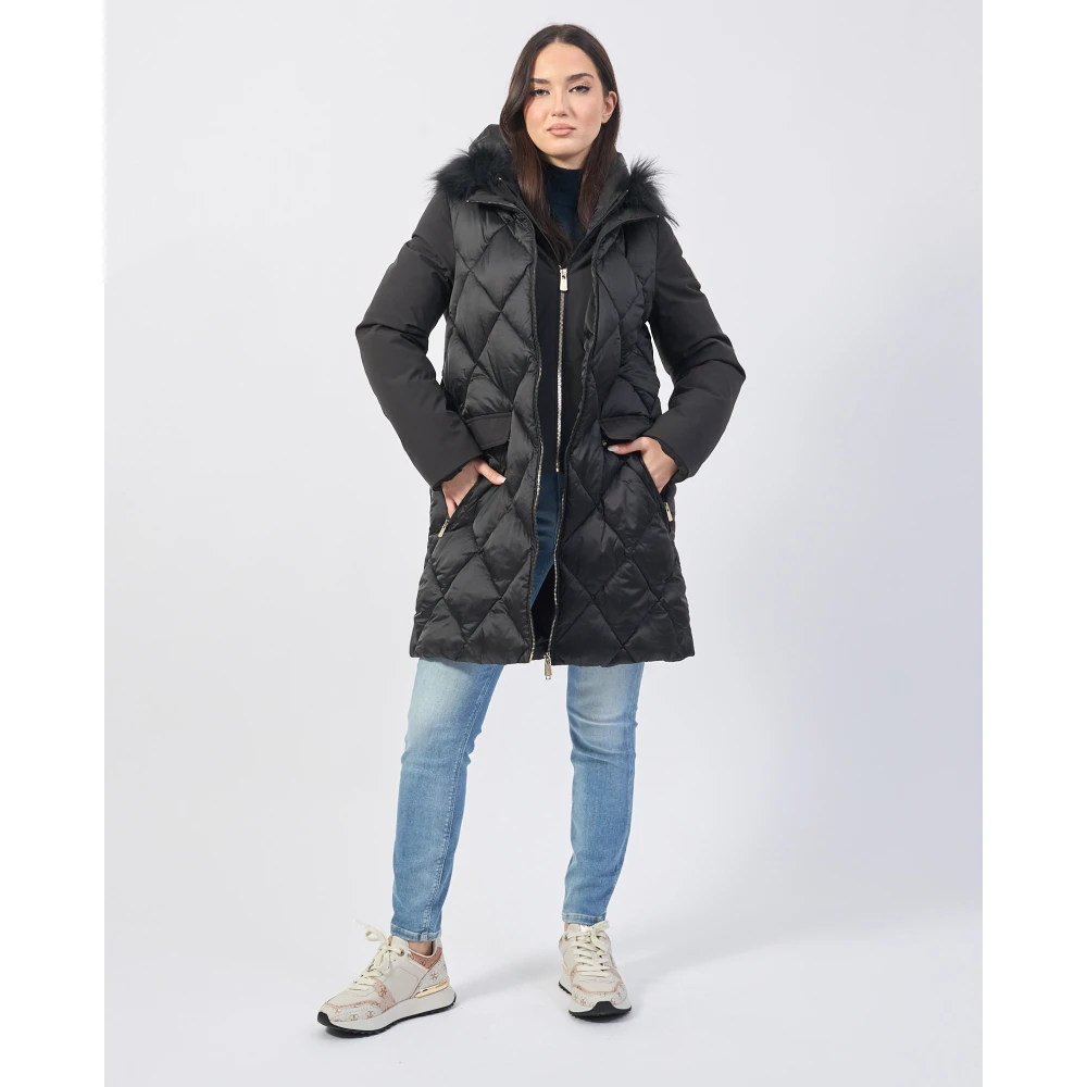 YES ZEE Zwarte Winterjas Black Dames