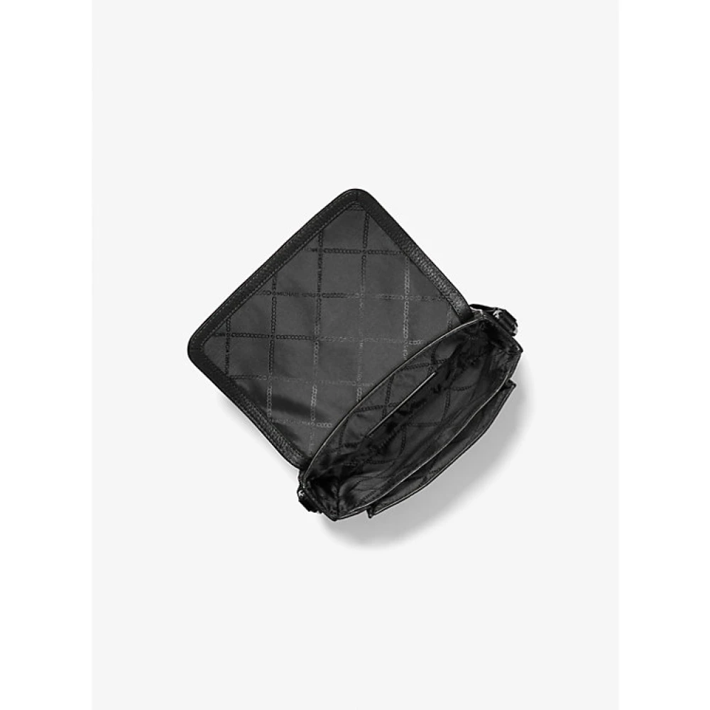 Michael Kors Leren Crossbody Tas Hudson Hammered Black Heren