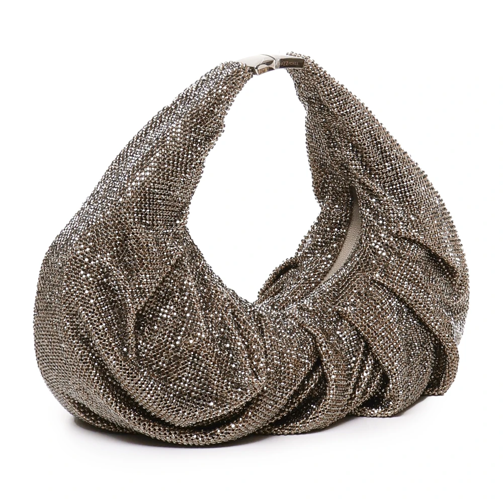 Benedetta Bruzziches Grijze Mesh Schoudertas Rits Sluiting Gray Dames
