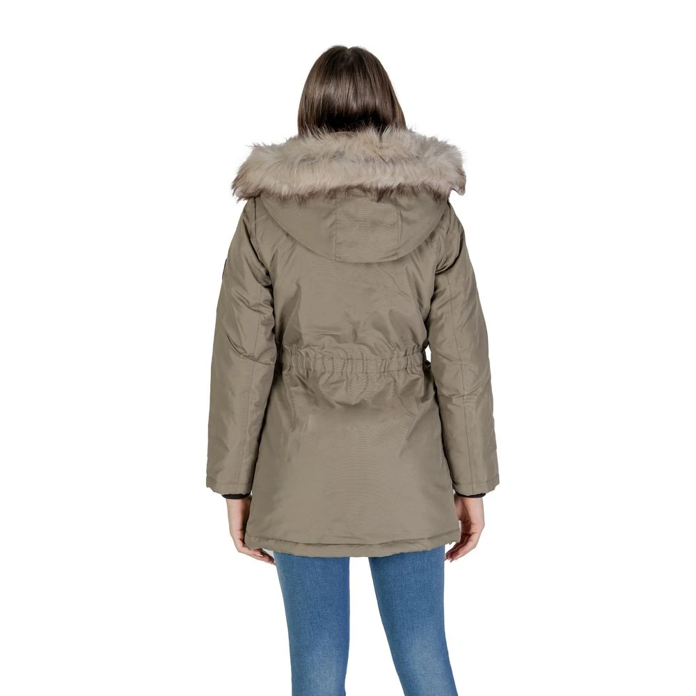 Only Groene Polyester Parka Jas Green Dames