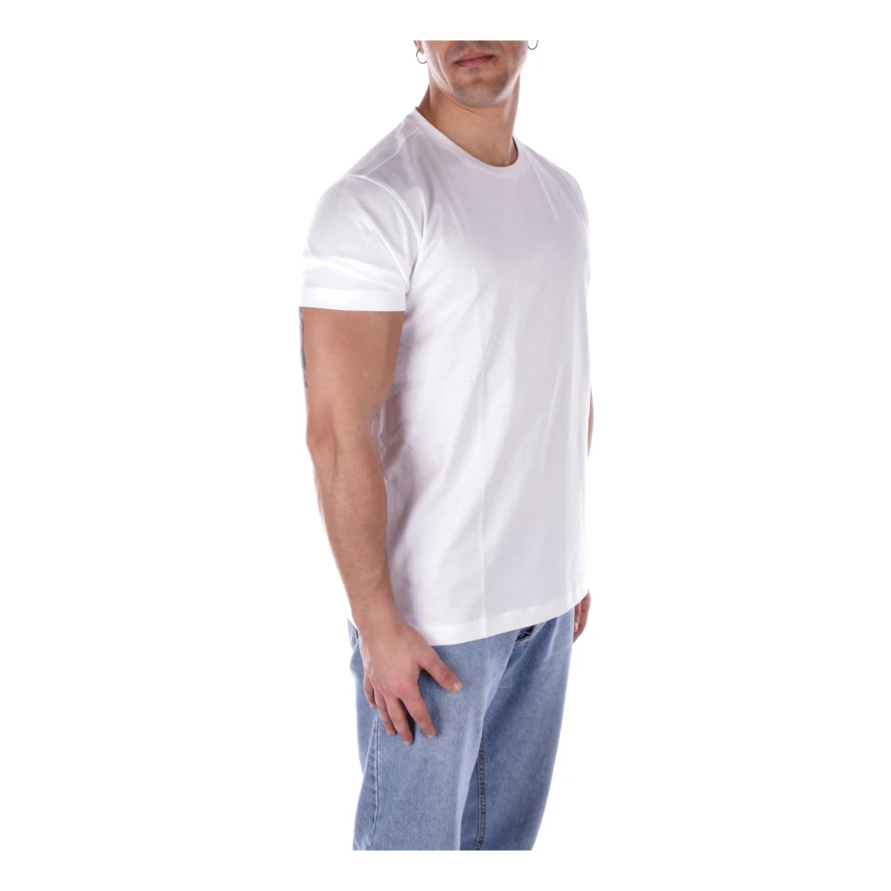 Fay Wit Logo Front T-shirts en Polo's White Heren