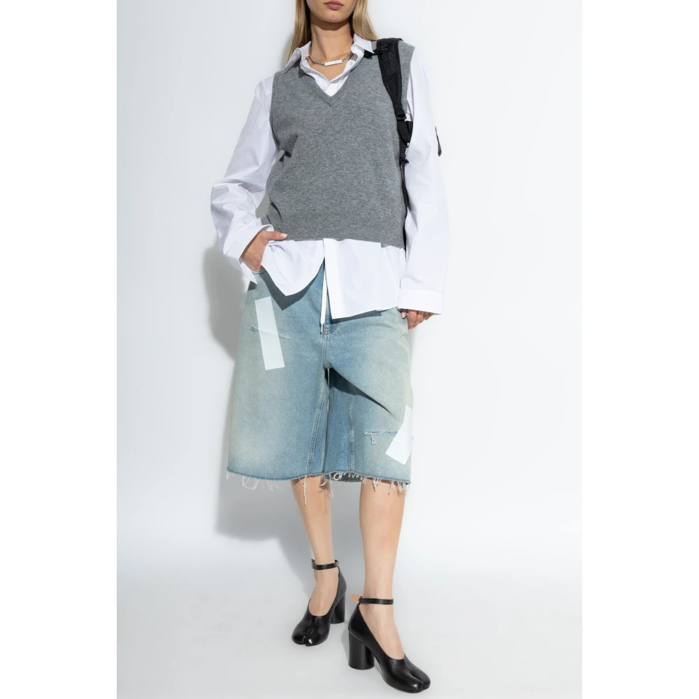 MM6 Maison Margiela Denim shorts Blue Dames