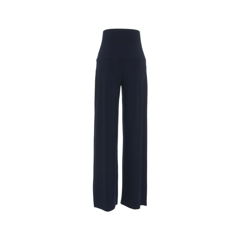 Norma Kamali Blauwe Broek Aw24 Special Clean Blue Dames