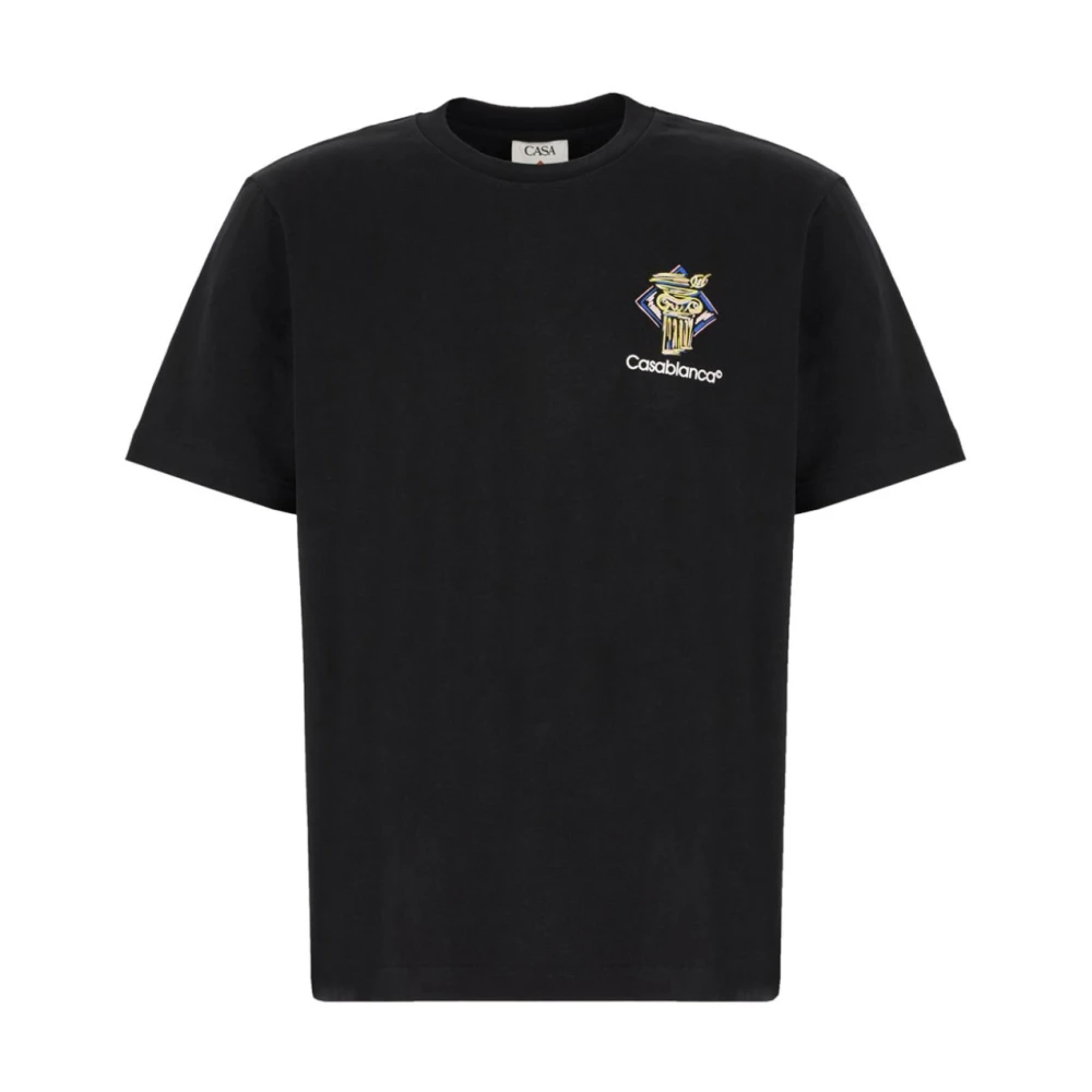 Casablanca Zwarte T-shirt voor mannen Stijlvol Black Heren