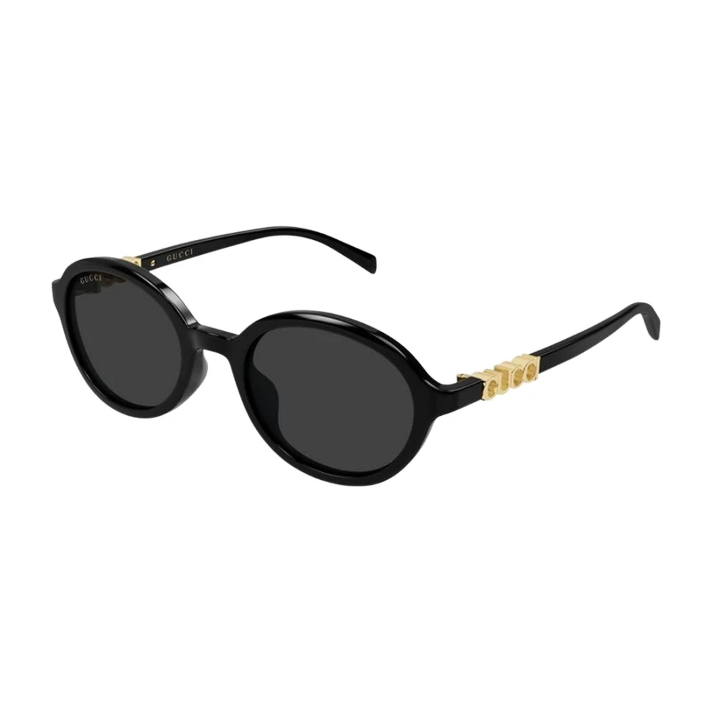 Gucci Women's Black Rounded Sunglasses - Sunglasses - 52 Mm - Accessories