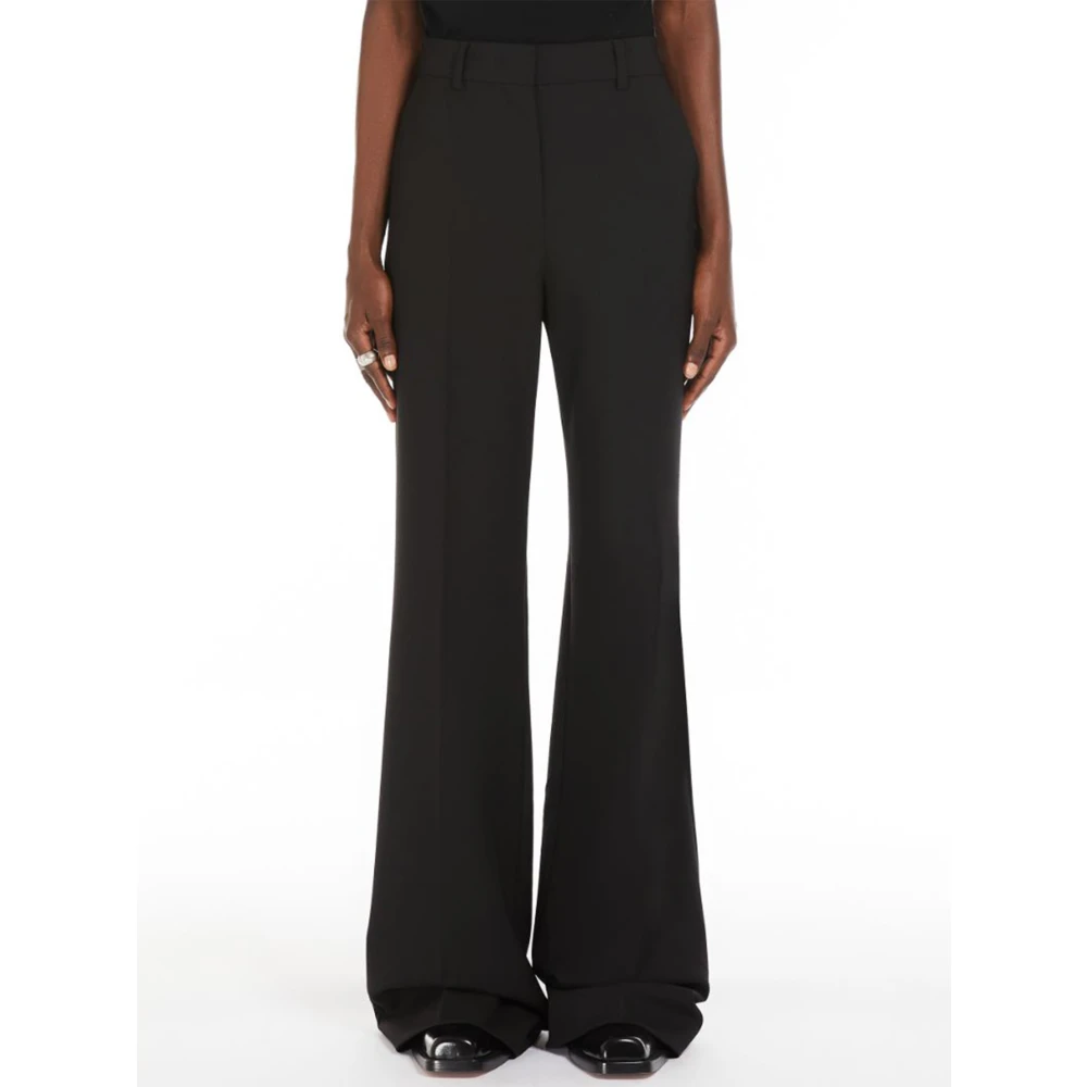 SPORTMAX Wijde Oxalis Broek voor Vrouwen Black Dames